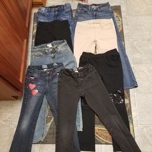Bundle of pants mostly girls 7/8 (or equivalent)